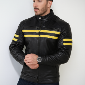 Men's Fashion Black Motorcycle Jacket
