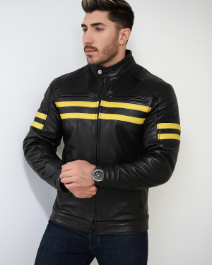 Men's Fashion Black Motorcycle Jacket