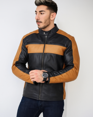 Dashing Color Biker Leather Jacket
