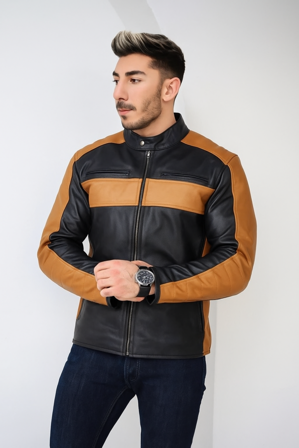 Dashing Color Biker Leather Jacket