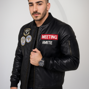 Biker Motorcycle Leather Jacket For Men
