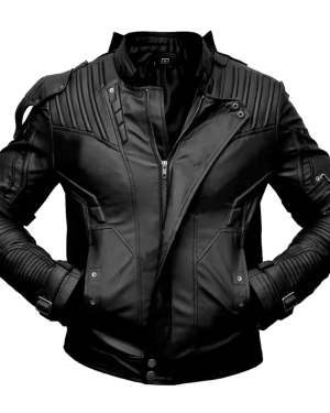 Galaxy Star Lord Chris Pratt Biker Café Racer Men's Leather Jacket