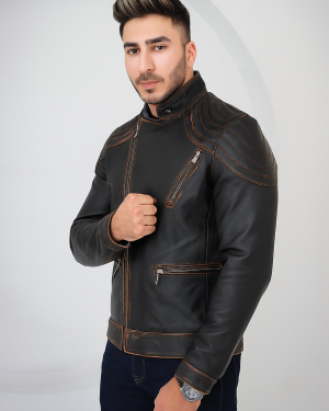 Vintage Biker Style Jacket Café Racer Jacket