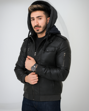 Causal Wear Leather Jacket Men