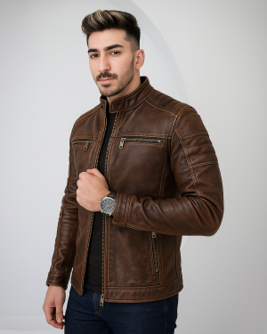 Leather Jacket Motorcycle And Auto Racing