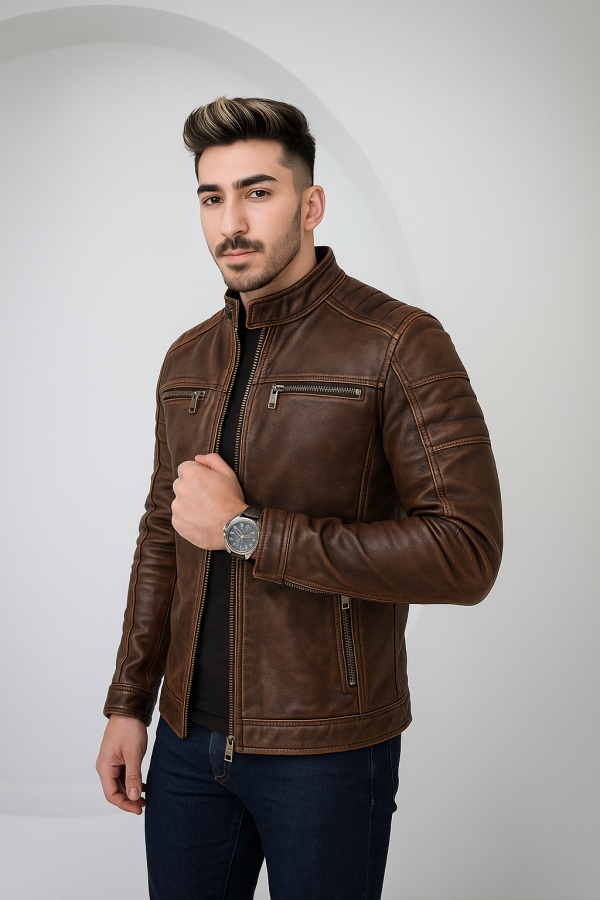 Leather Jacket Motorcycle And Auto Racing
