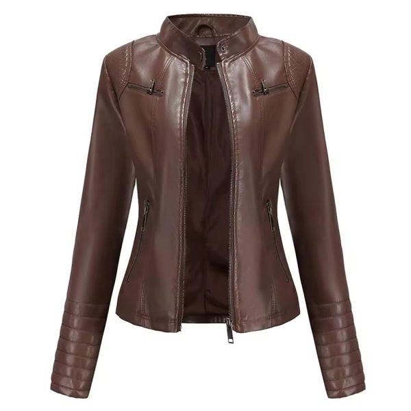 Jacket For Ladies Brown Black Color