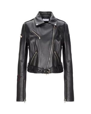 New Style Women Leather Jacket Plain Color