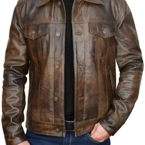 Casual Fashion Men's Leather Jacket