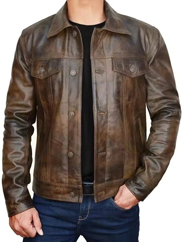 Casual Fashion Men's Leather Jacket