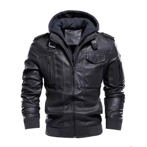 Causal Wear Leather Jacket Men