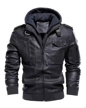 Causal Wear Leather Jacket Men