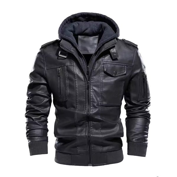 Causal Wear Leather Jacket Men