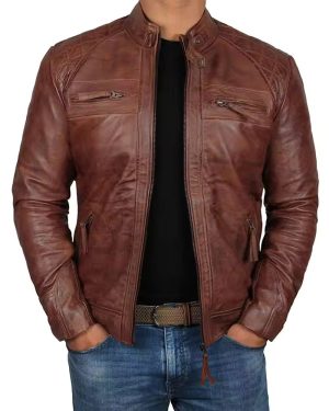 Men's Café Racer Triple Stitch Distressed