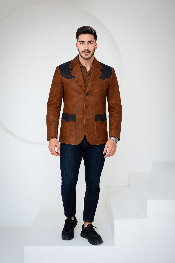Suede Western Leather Blazer
