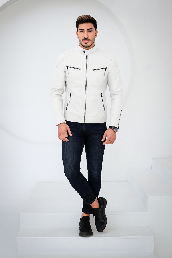 White Leather Jacket