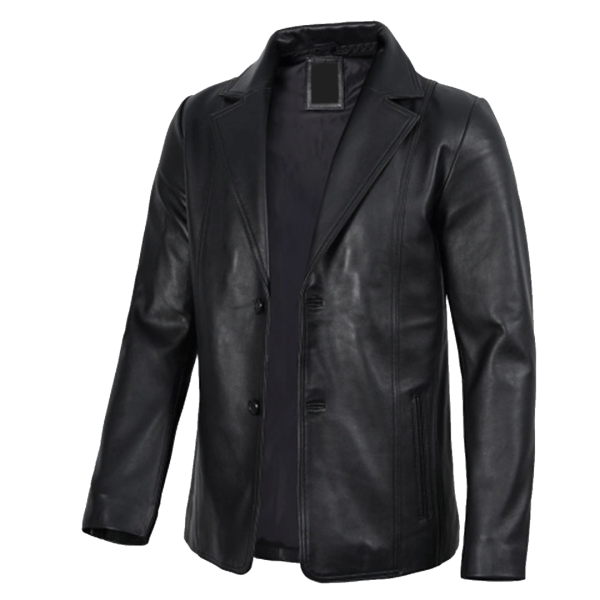 Leather Blazer Men's Two Button - Image 2