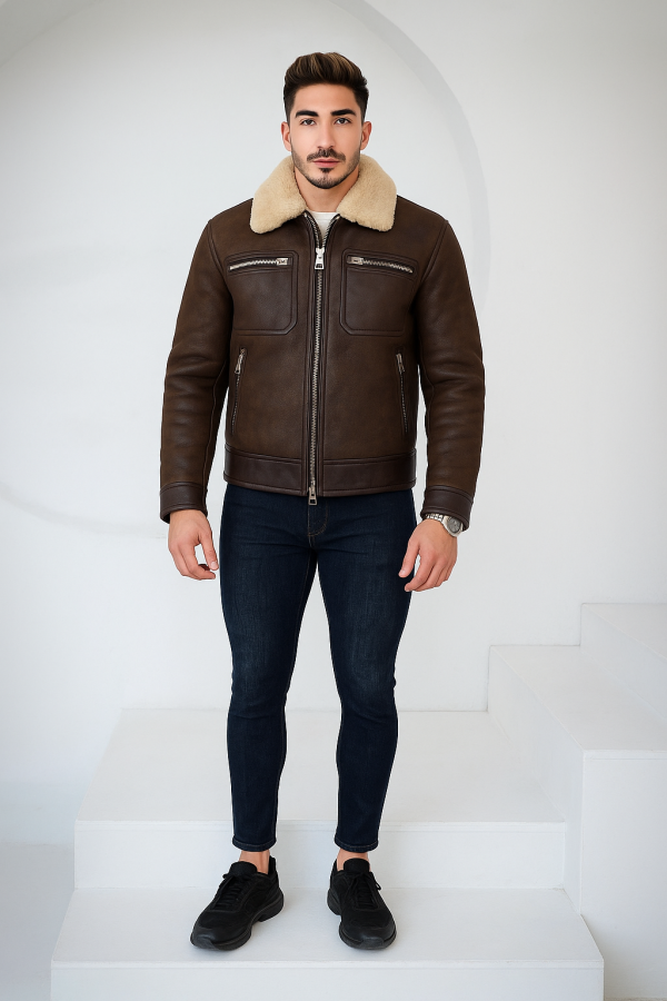 Paul Dark Brown Trucker Jacket
