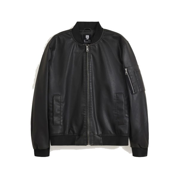 Faded Effect Bomber Jacket - Image 2